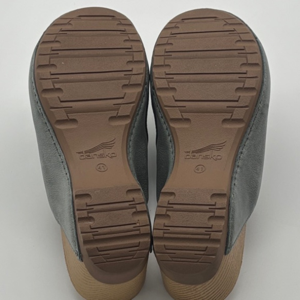 Dansko Talulah Milled Burnished Leather Mule/Clog Distressed Grey - Picture 5 of 10